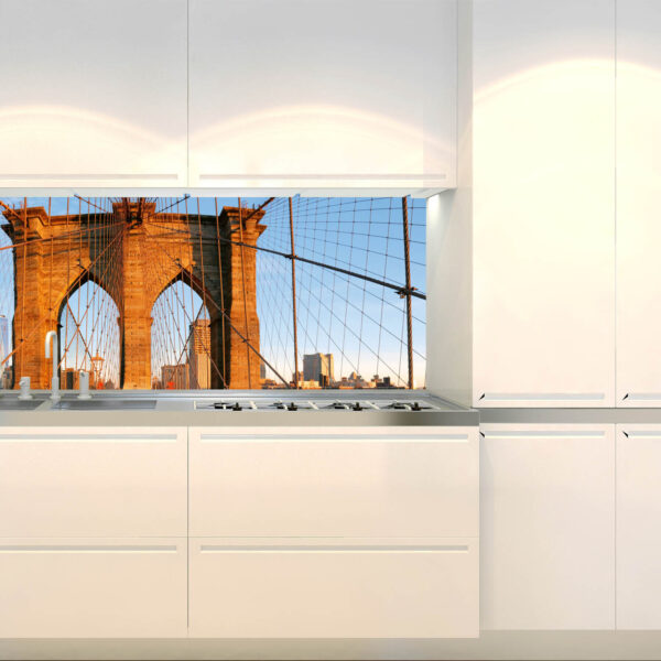 Küchenrückwand Folie - Brooklyn Brücke Panorama