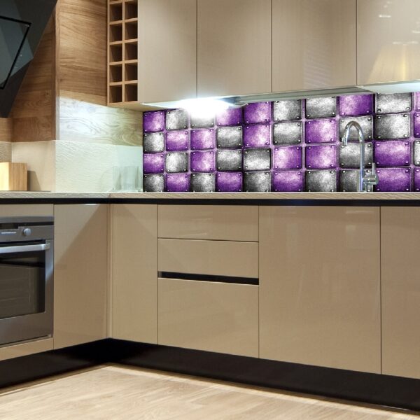 Küchenrückwand Folie - Metallfliesen