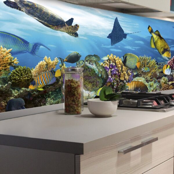Küchenrückwand Folie - Fische im Ozean