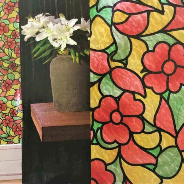 Glasfolie FARBIGE BLUMEN
