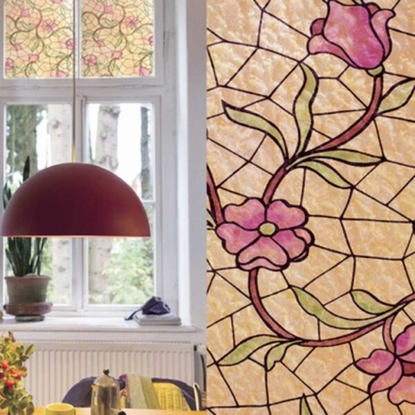 Glasfolie BLUME IN BEIGE