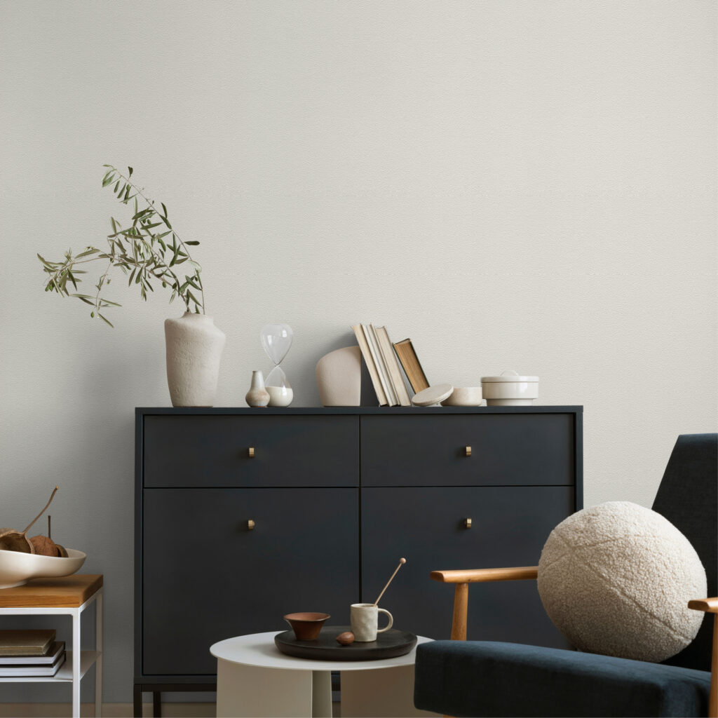 Tapeten Uni Hellgrau Strukturoptik Modern Wohnzimmer