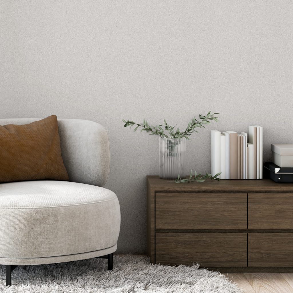 Tapeten Uni Hellgrau Strukturoptik Modern Wohnzimmer