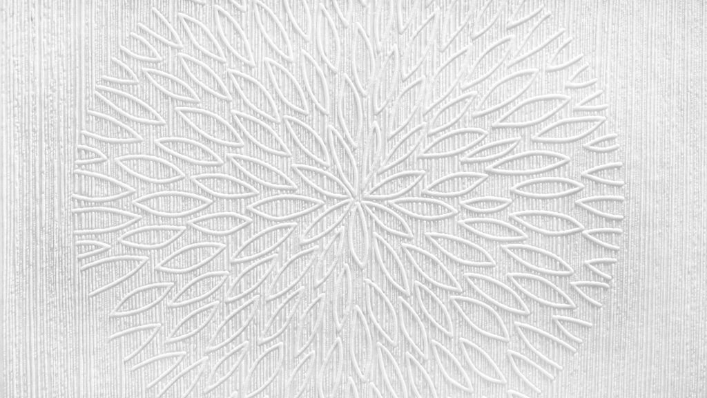 Tapeten Weiss Blüten Reliefmuster Strukturtapete Modern