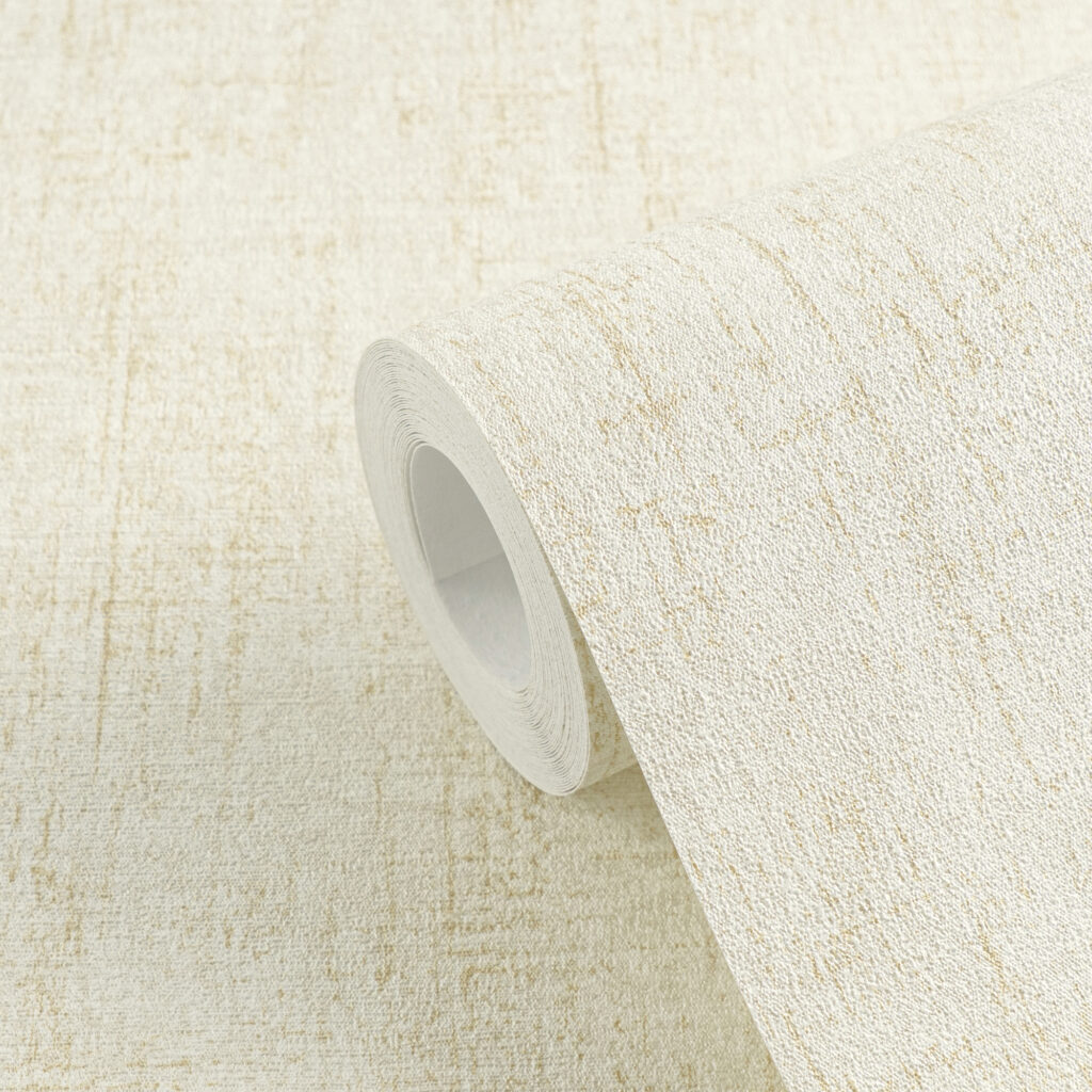 Tapeten Uni Creme Beige Textiloptik Struktur Vlies