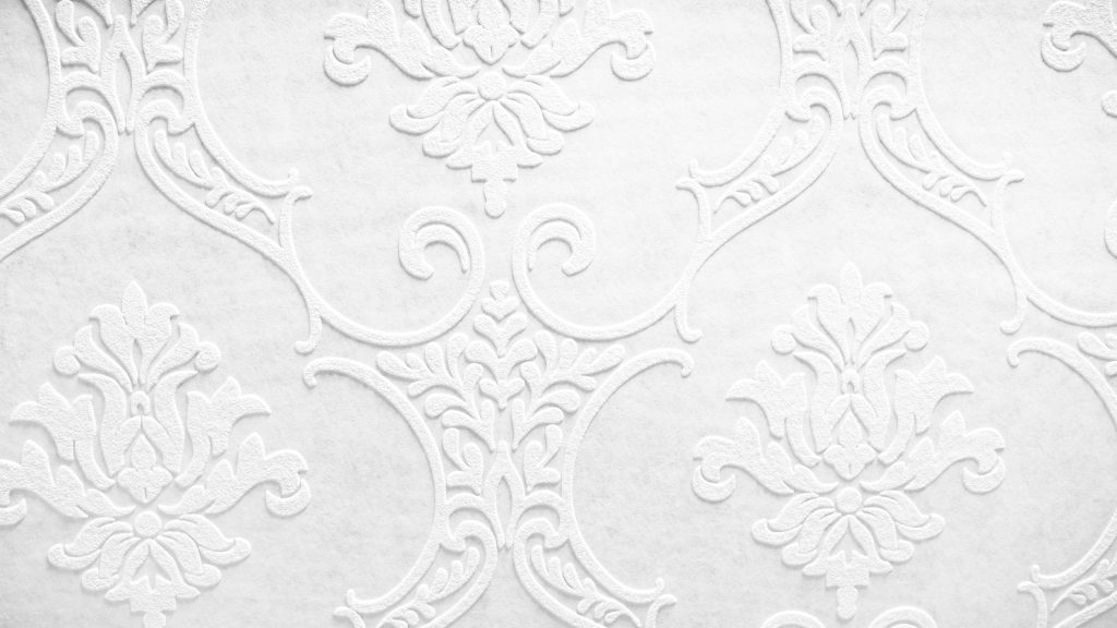 Tapeten Weiss Barock Ornament Relief Damast Muster Klassisch