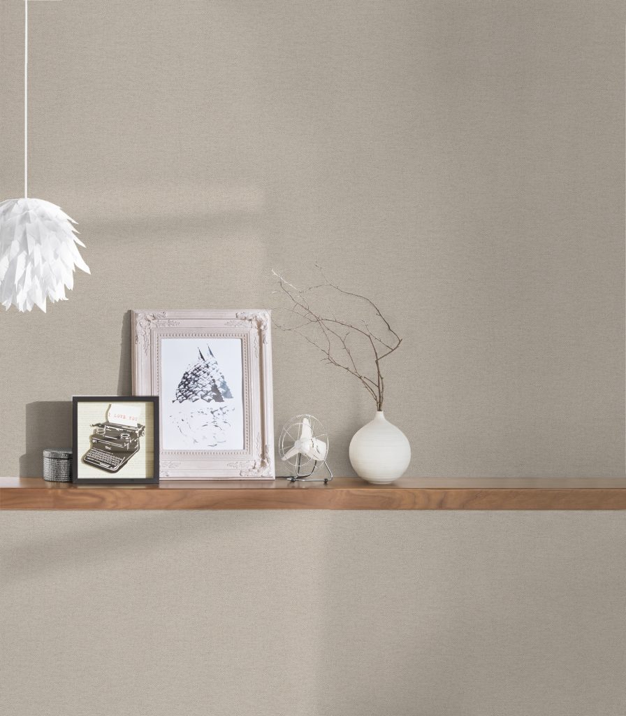 Tapeten Uni Beige Taupe Textiloptik Einfarbig Modern