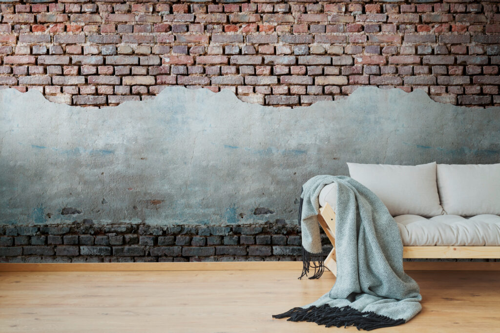 Tapeten Vintage Backsteinmauer Beton Grunge Industrial