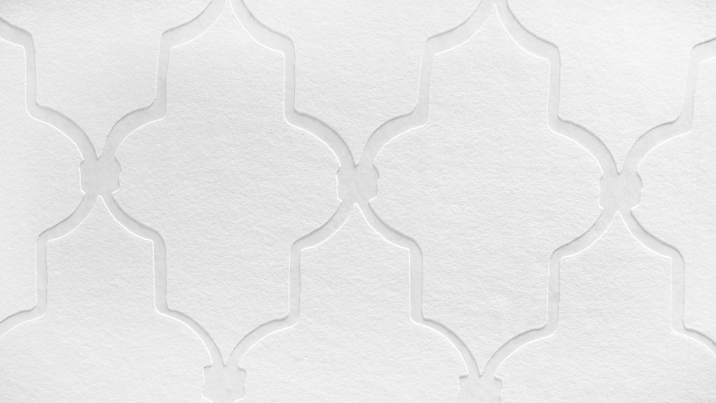 Tapeten Weiss Marokkanisches Gittermuster 3D Reliefoptik