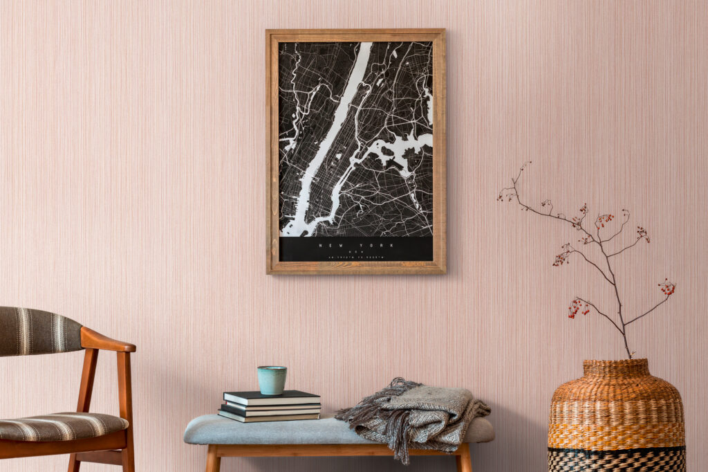 Tapeten Rosa Streifenstruktur Uni Wohnzimmer Modern