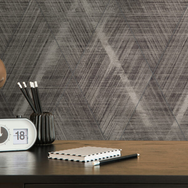 Tapeten Geometrisch Grau Rautenmuster Modern Textur