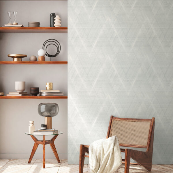 Tapeten Geometrisches Muster Hellgrün Mint Rauten Modern