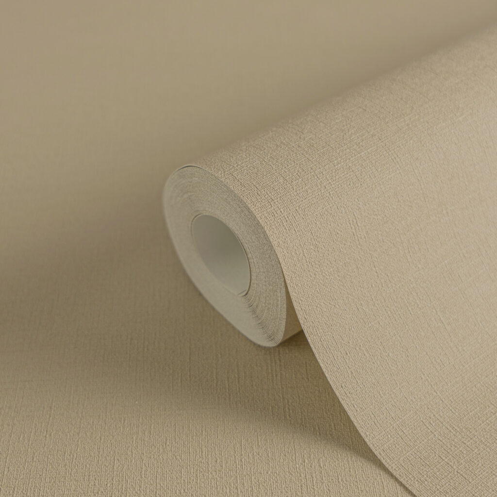 Tapeten Uni Beige Cremeton Textilstruktur Einfarbig Modern
