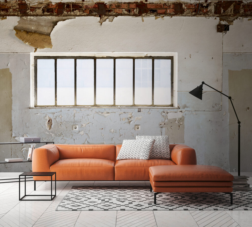 Tapeten Industrieller Loft Wohnzimmer Vintage Betonwand