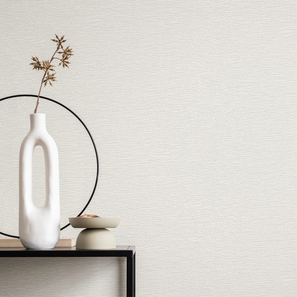 Tapeten Uni Strukturtapete Hellgrau Weiss Modern Minimalist