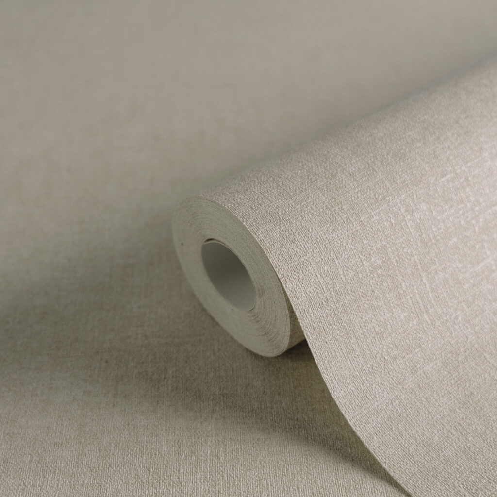 Tapeten Uni Beige-Grau Leinen-Optik Struktur Modern