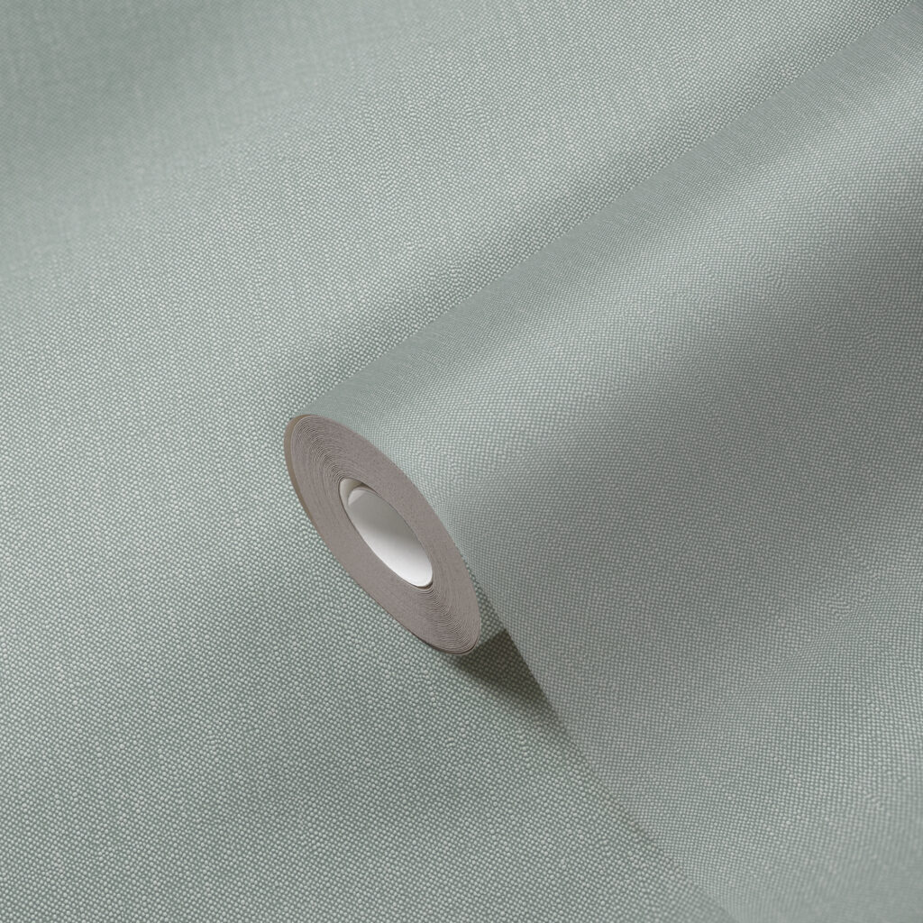 Tapeten Uni Mintgrün Leinenoptik Textil Struktur Modern