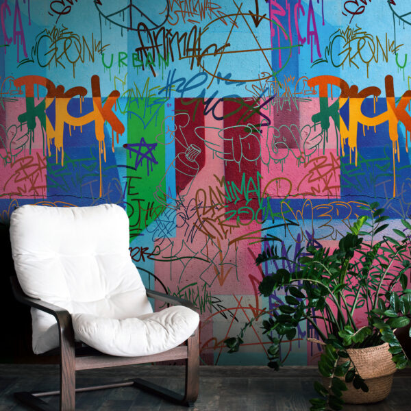 Tapeten Buntes Graffiti Street Art Urban Bunt Wandbild