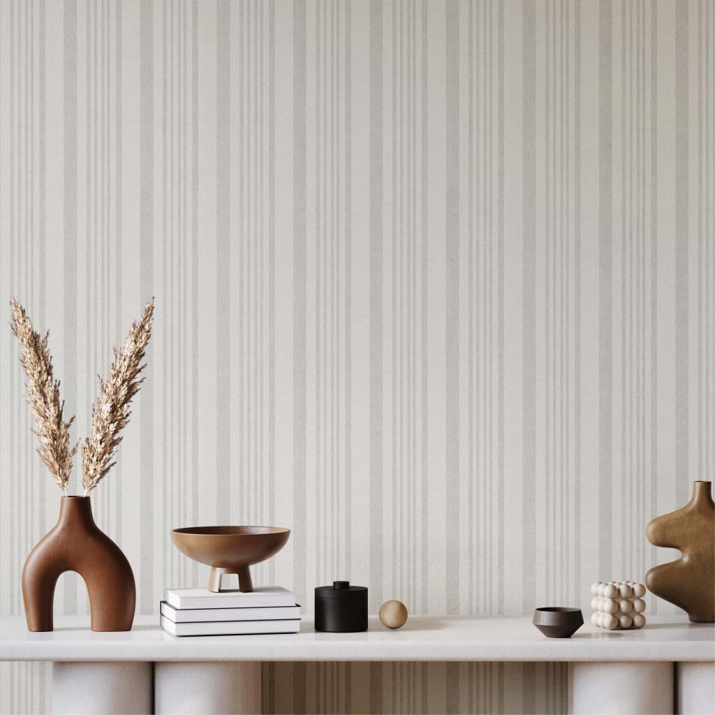Tapeten Beige Streifen Modern Elegant Wohnzimmer