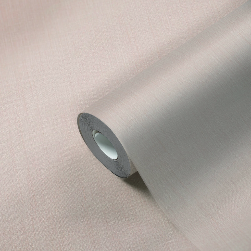 Tapeten Uni Leinenoptik Rosa Beige Einfarbig Modern