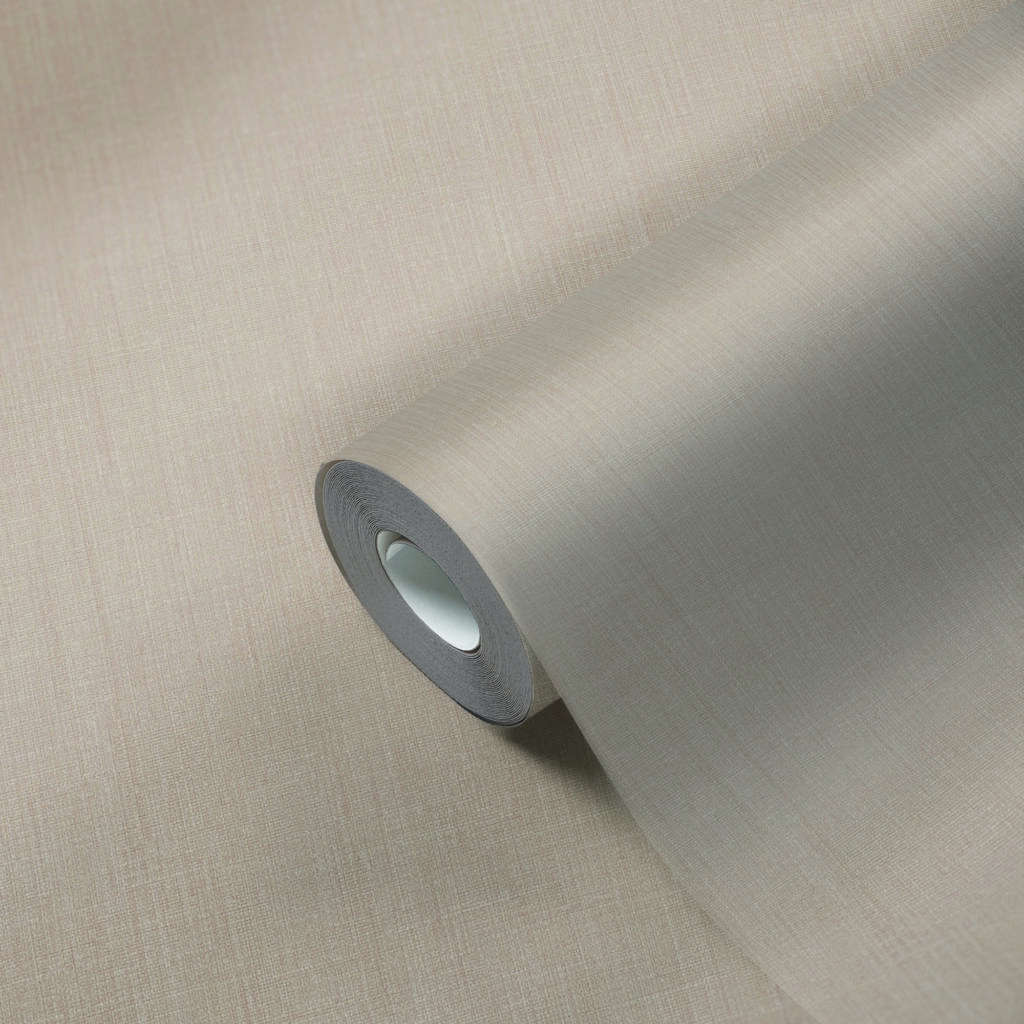 Tapeten Uni Beige Grau Leinen-Optik Strukturtapete Modern