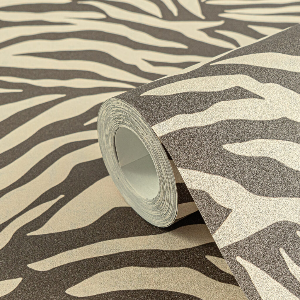 Tapeten Zebra Animal Print Braun Beige Safari Muster