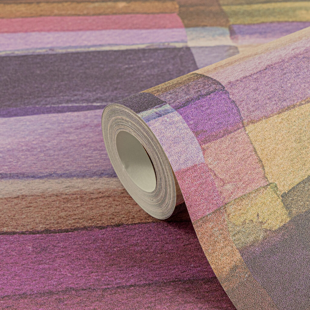 Tapeten Bunt Gestreift Lila Rosa Abstrakt Geometrisch Modern