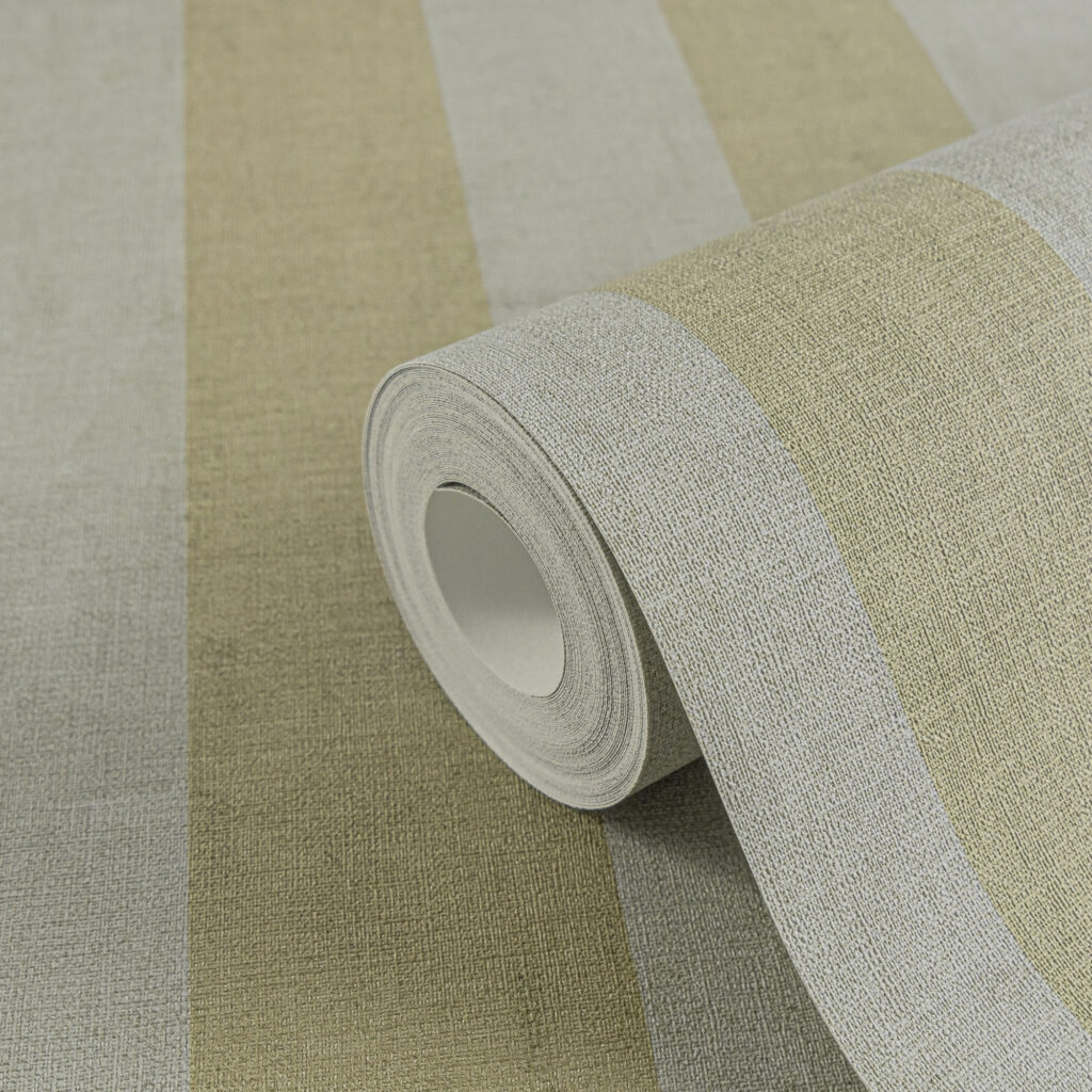 Tapeten Streifen Beige Grau Textiloptik Modern Wohnzimmer