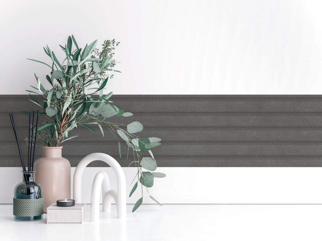 Tapeten Horizontalstreifen Grau Weiss Modern Minimalistisch
