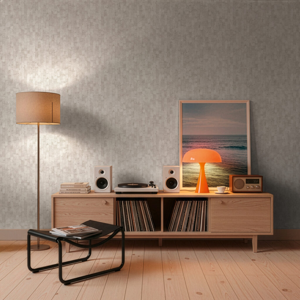 Tapeten Geometrisch Grau Silber Textur Muster Modern