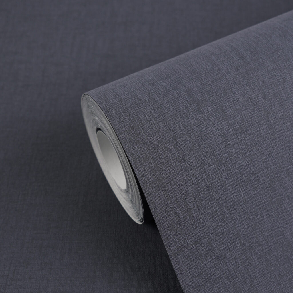 Tapeten Uni Dunkelgrau Textiloptik Einfarbig Modern