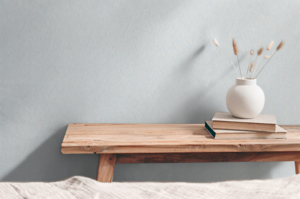 Tapeten Hellblau Uni Strukturmuster Modern Wohnzimmer