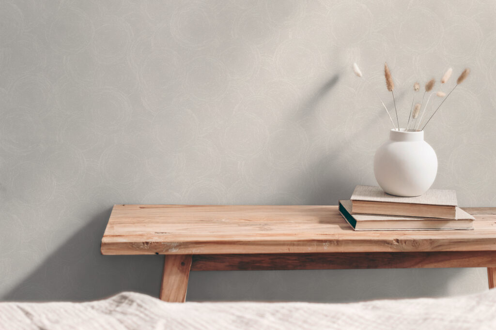 Tapeten Kreise Muster Grau Beige Minimalistisch Modern
