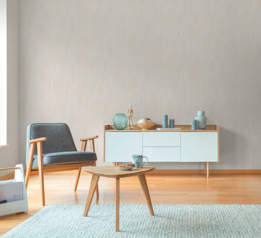 Tapeten Uni Struktur Beige Creme Scandinavisch Modern