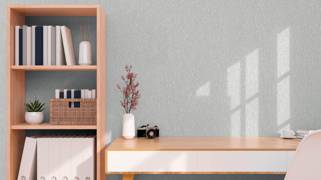 Tapeten Uni Struktur Hellgrau Silber Modern Wohnzimmer
