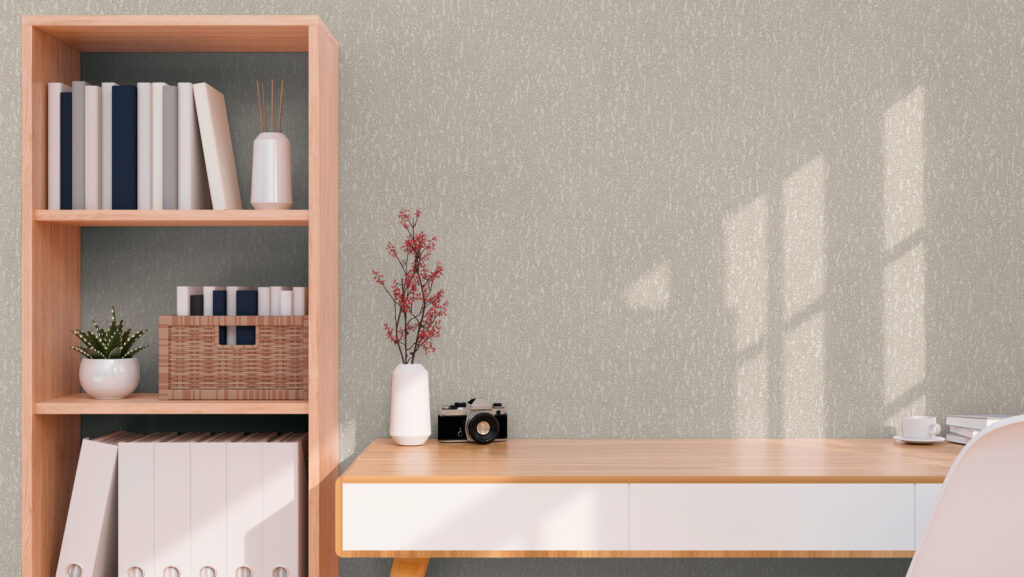 Tapeten Uni Strukturoptik Beige-Grau Modern Wohnzimmer