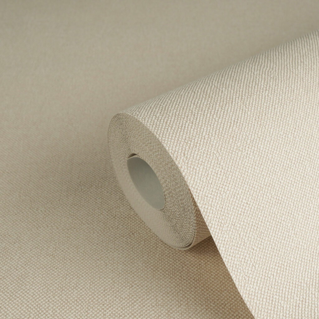 Tapeten Uni Beige Leinen-Optik Struktur Einfarbig Modern