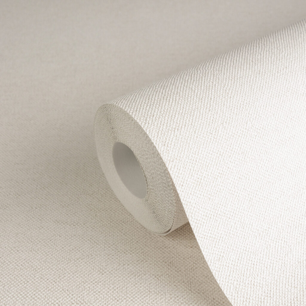 Tapeten Uni Weiss Creme Textiloptik Struktur Modern