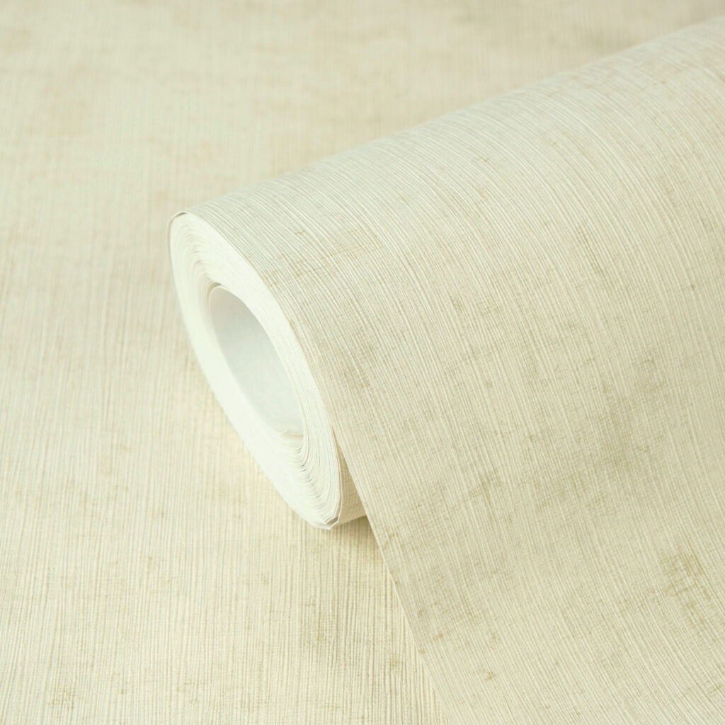 Tapeten Uni Leinen-Optik Beige Creme Strukturiert Modern
