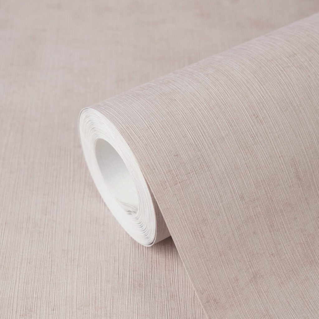 Tapeten Uni Leinenstruktur Rosa-Beige Modern Einfarbig