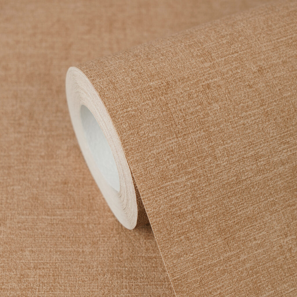 Tapeten Einfarbig Caramel Beige Leinenoptik Uni Wohnzimmer