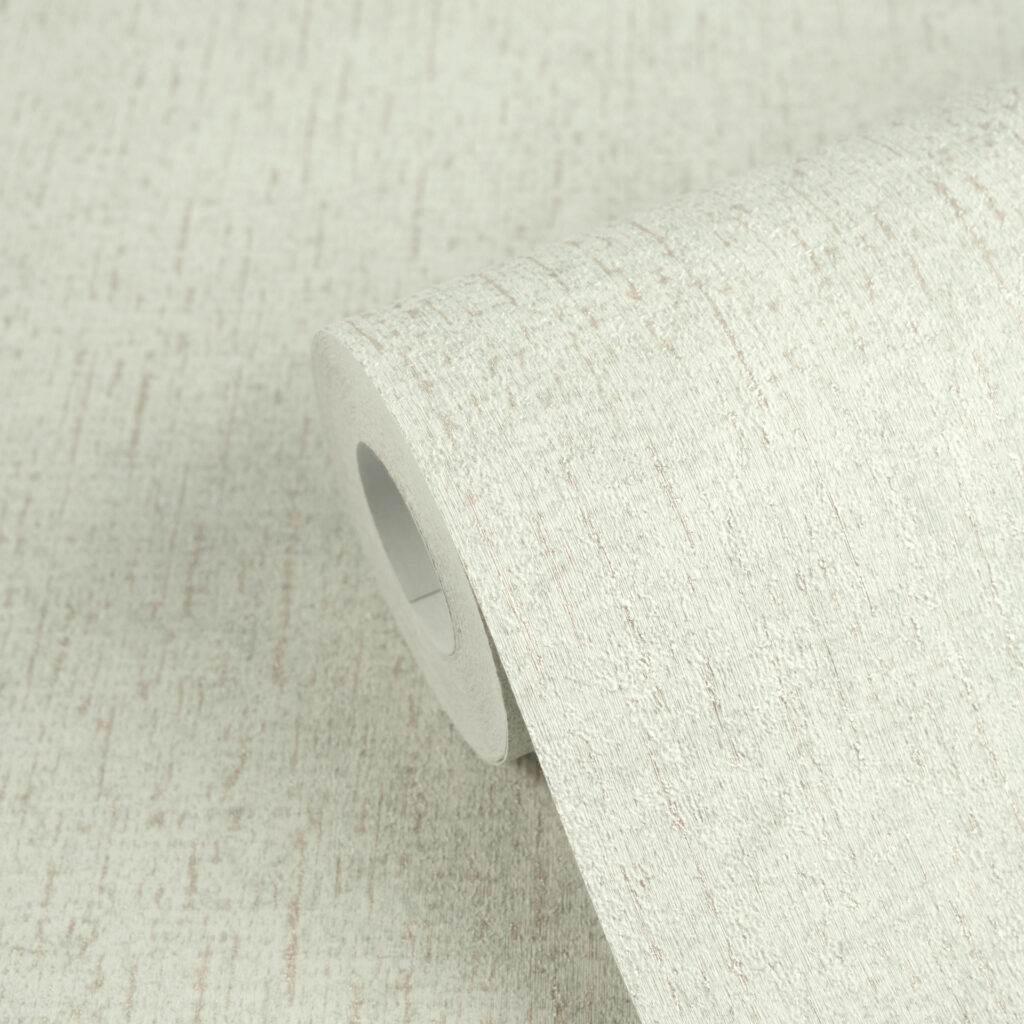 Tapeten Uni Struktur Creme-Weiss Vintage Textil-Optik