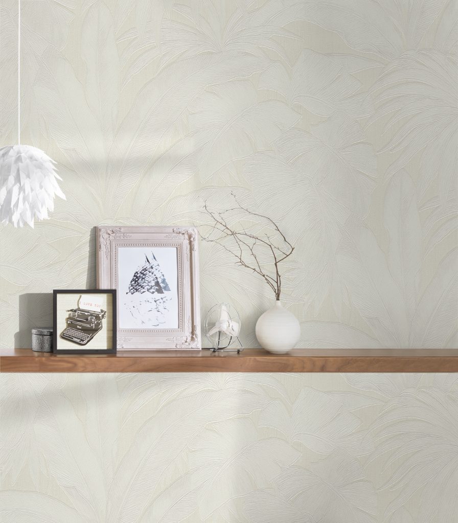 Tapeten Cremeweis Feder Muster Elegant Strukturiert Modern