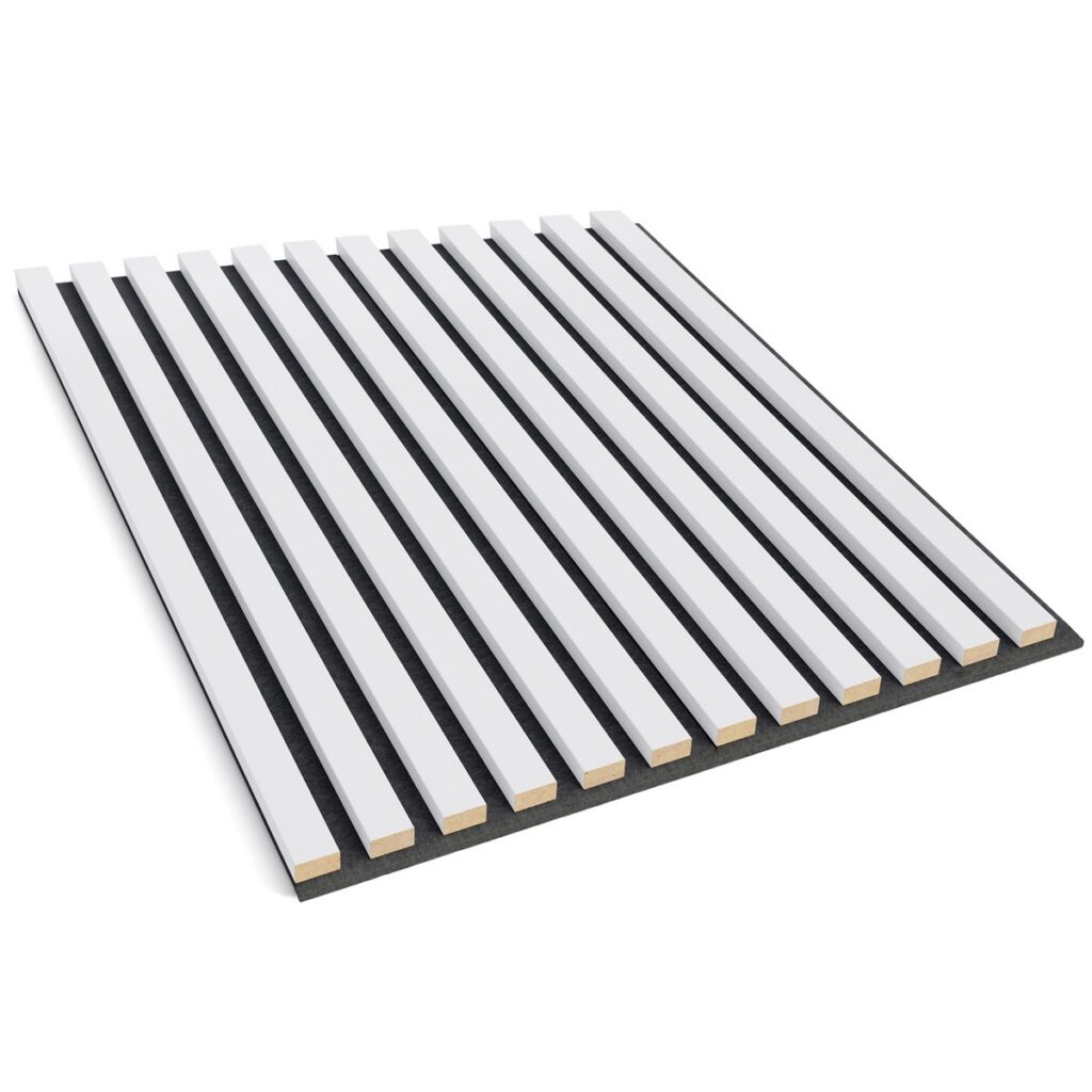 Akustik-holzpaneele 3D 60x60 - Weiss Matt