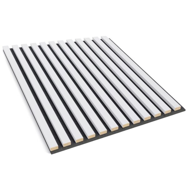 Akustik-holzpaneele 3D 60x60 - Weiss Matt