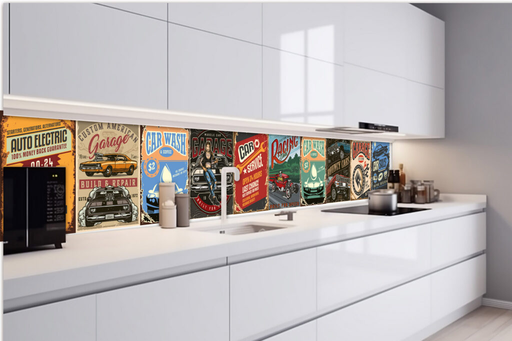Küchenrückwand Folie - Poster Mit Autos