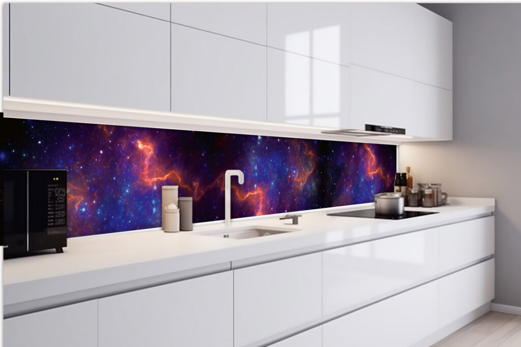 Küchenrückwand Folie - Bunte Galaxie