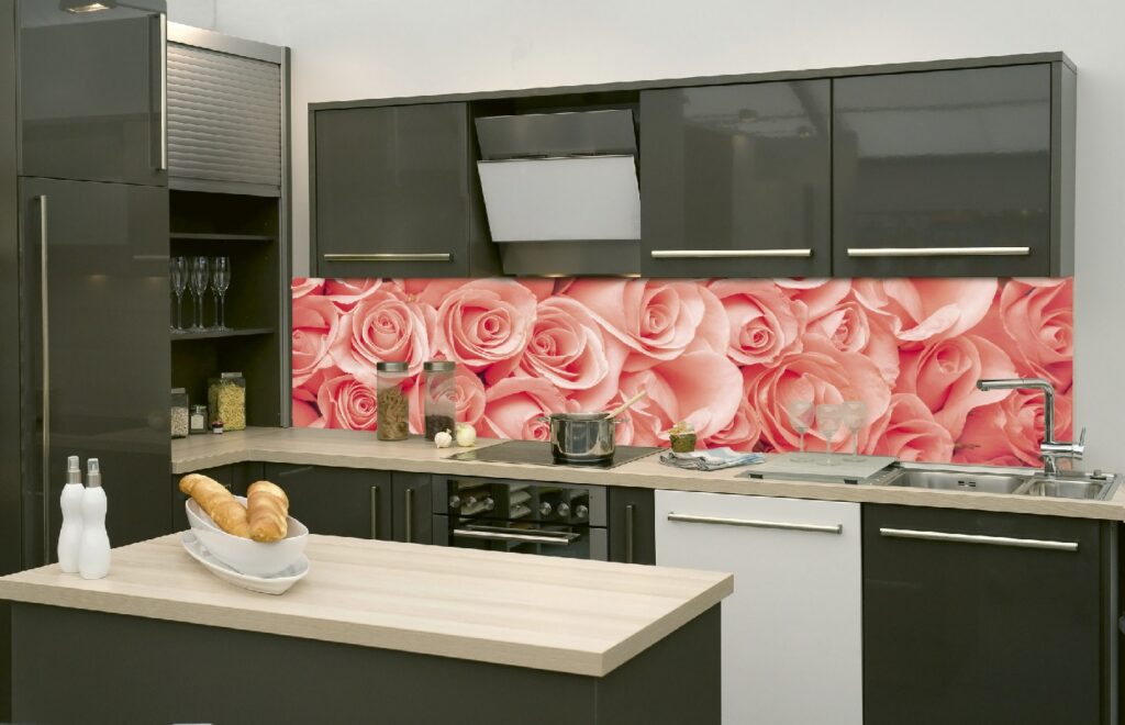 Küchenrückwand Folie - Rosen