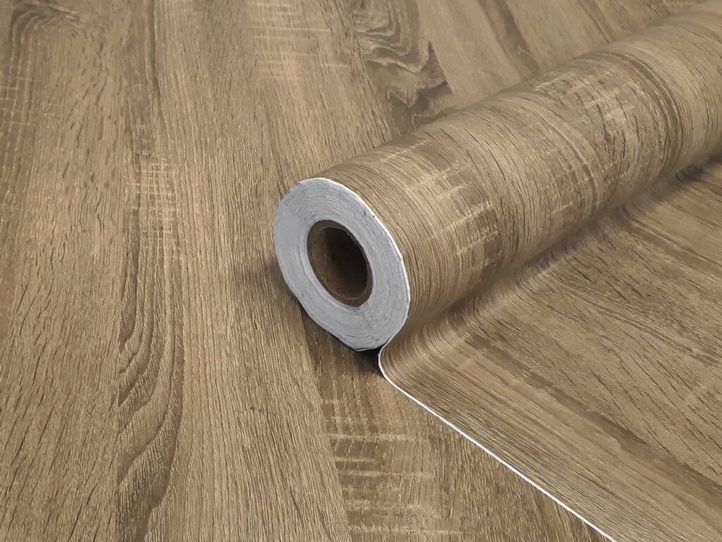 Extra Starke Laminierte Selbstklebende Holzfolie DUNKLE EICHE BOSTON | Rollenbreite 90 cm